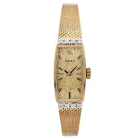 Rolex 14K Yellow Gold Diamond Hand Wind Women's Watch