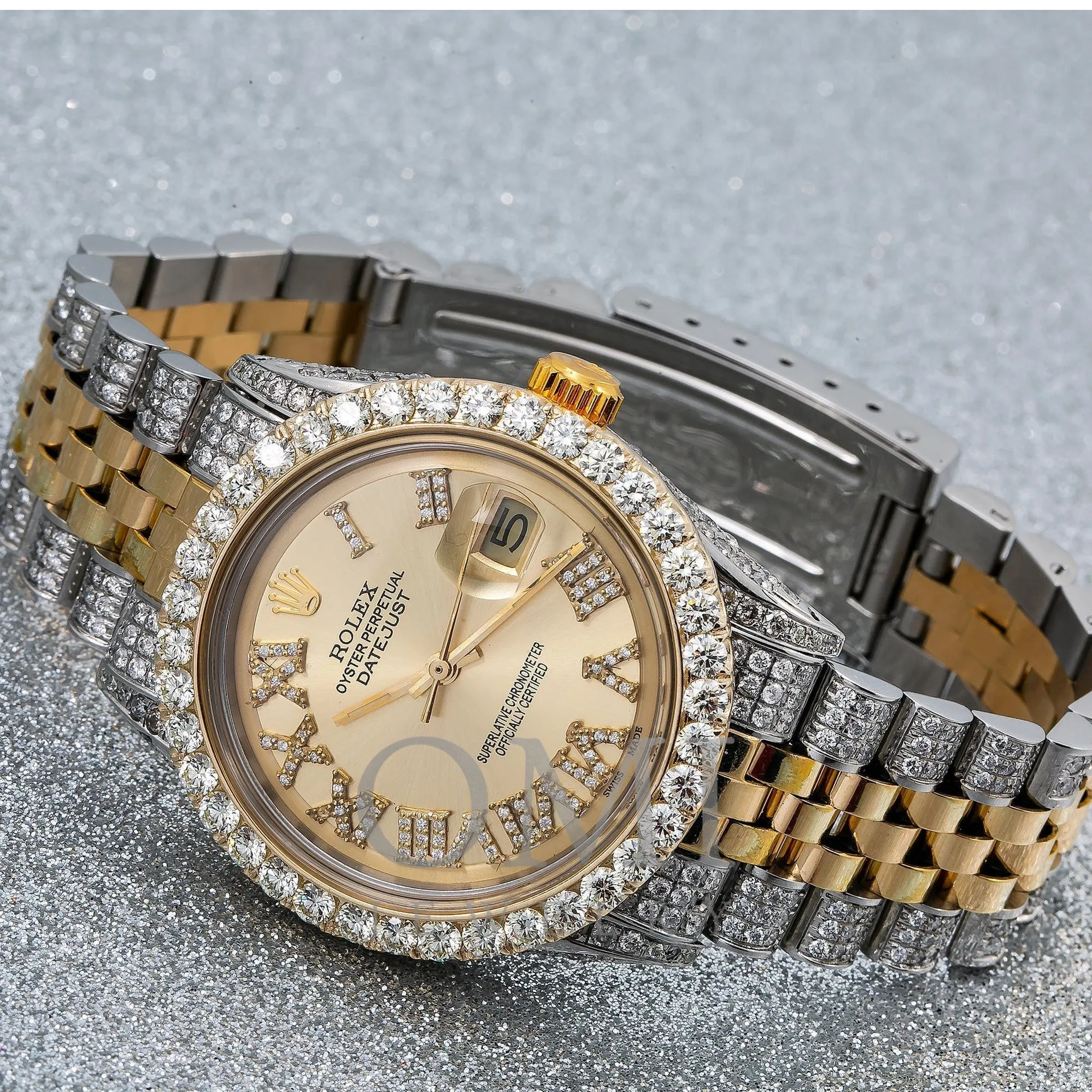 Rolex Datejust 1601 36MM Champagne Diamond Dial With 6.75 CT Diamonds