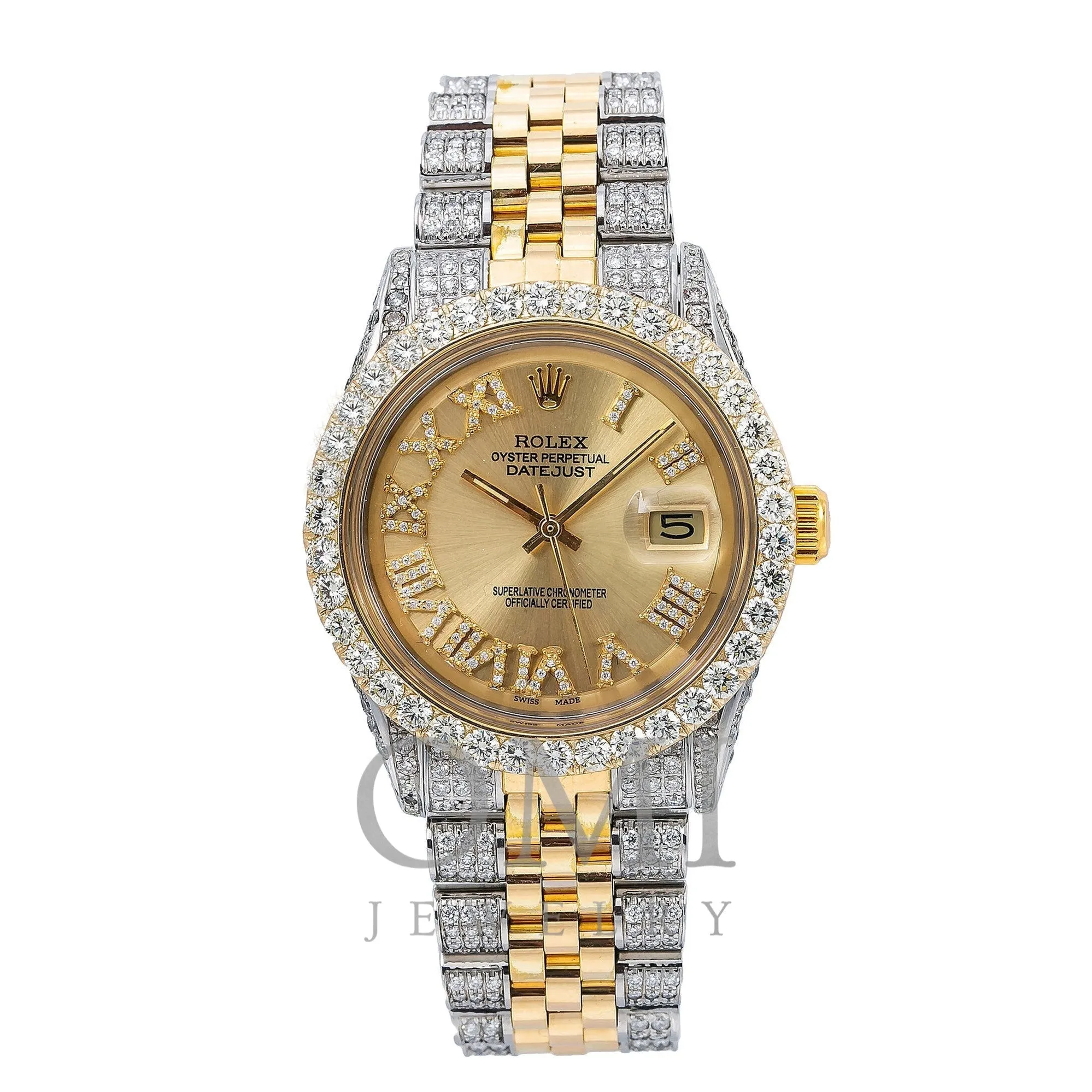 Rolex Datejust 1601 36MM Champagne Diamond Dial With 6.75 CT Diamonds