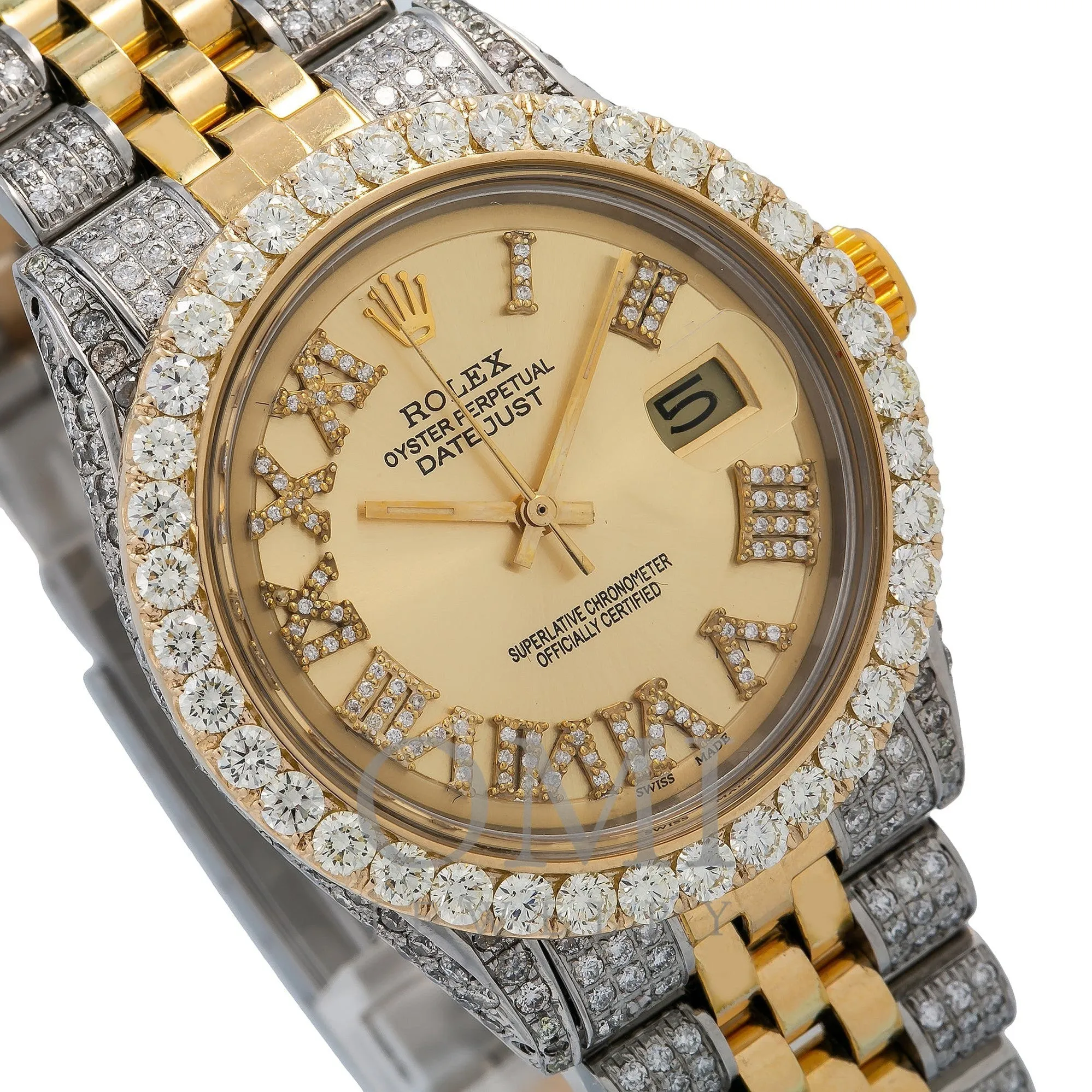 Rolex Datejust 1601 36MM Champagne Diamond Dial With 6.75 CT Diamonds