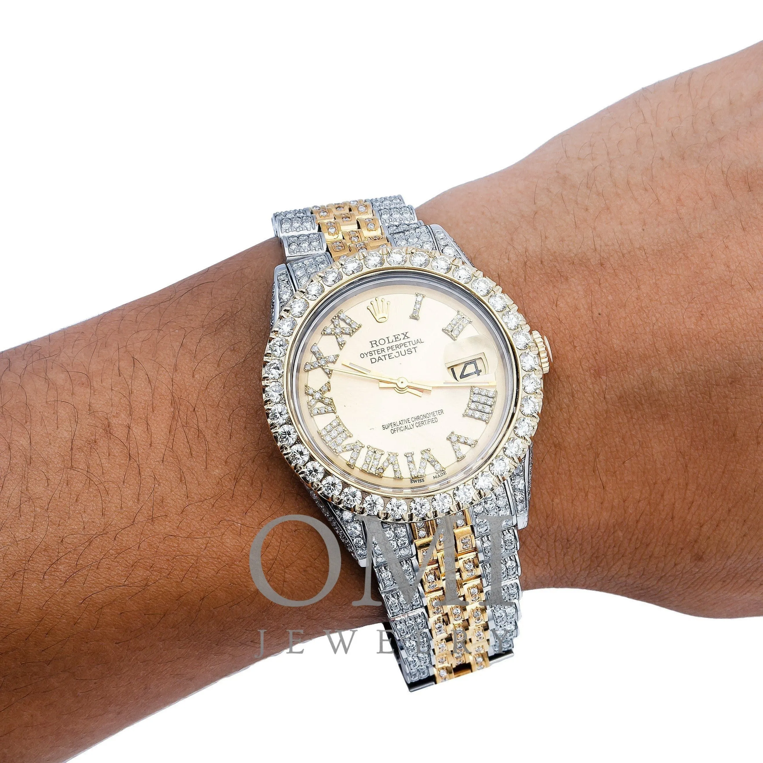 Rolex Datejust 1601 36MM Champagne Diamond Dial With 8.25 CT Diamonds