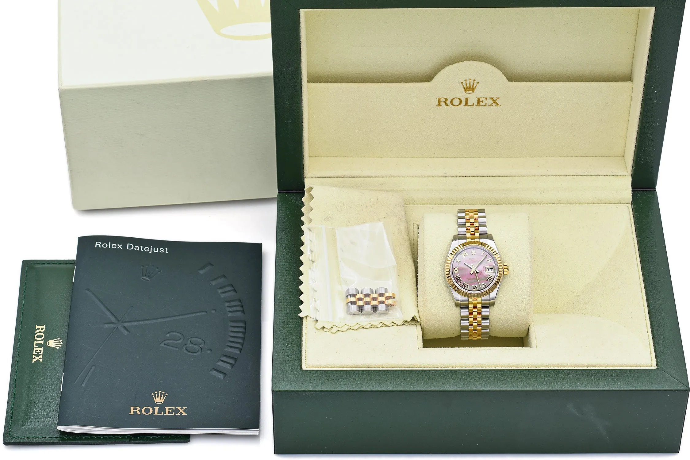 Rolex Datejust 18K Gold/SS Automatic Women's Watch Ref 179173  Box Booklets