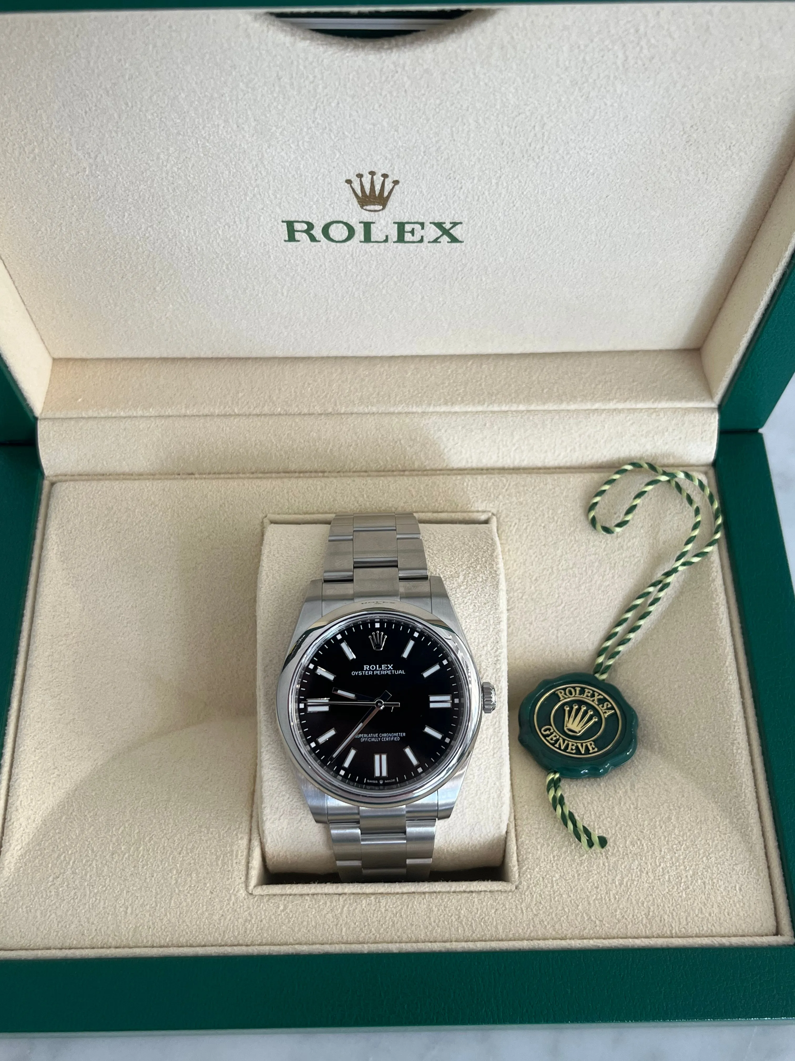 Rolex Oyster Perpetual Black Face 41MM 124300