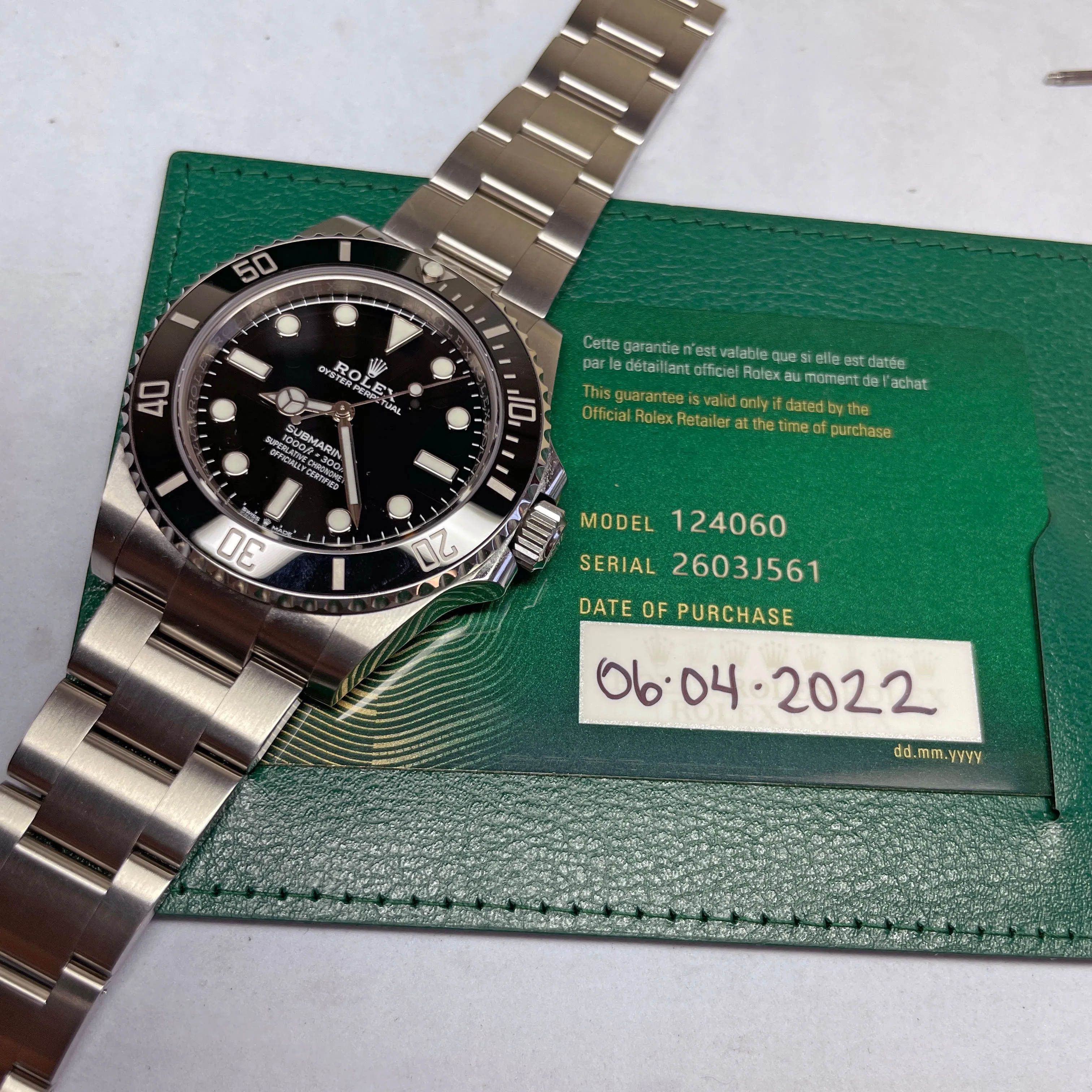 Rolex Submariner Oyster Black Dial Ceramic Watch 41mm 124060 2022