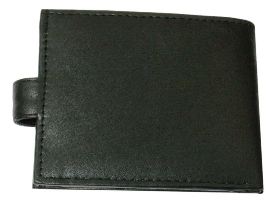 Stag Head Leather Wallet In Black Or Brown