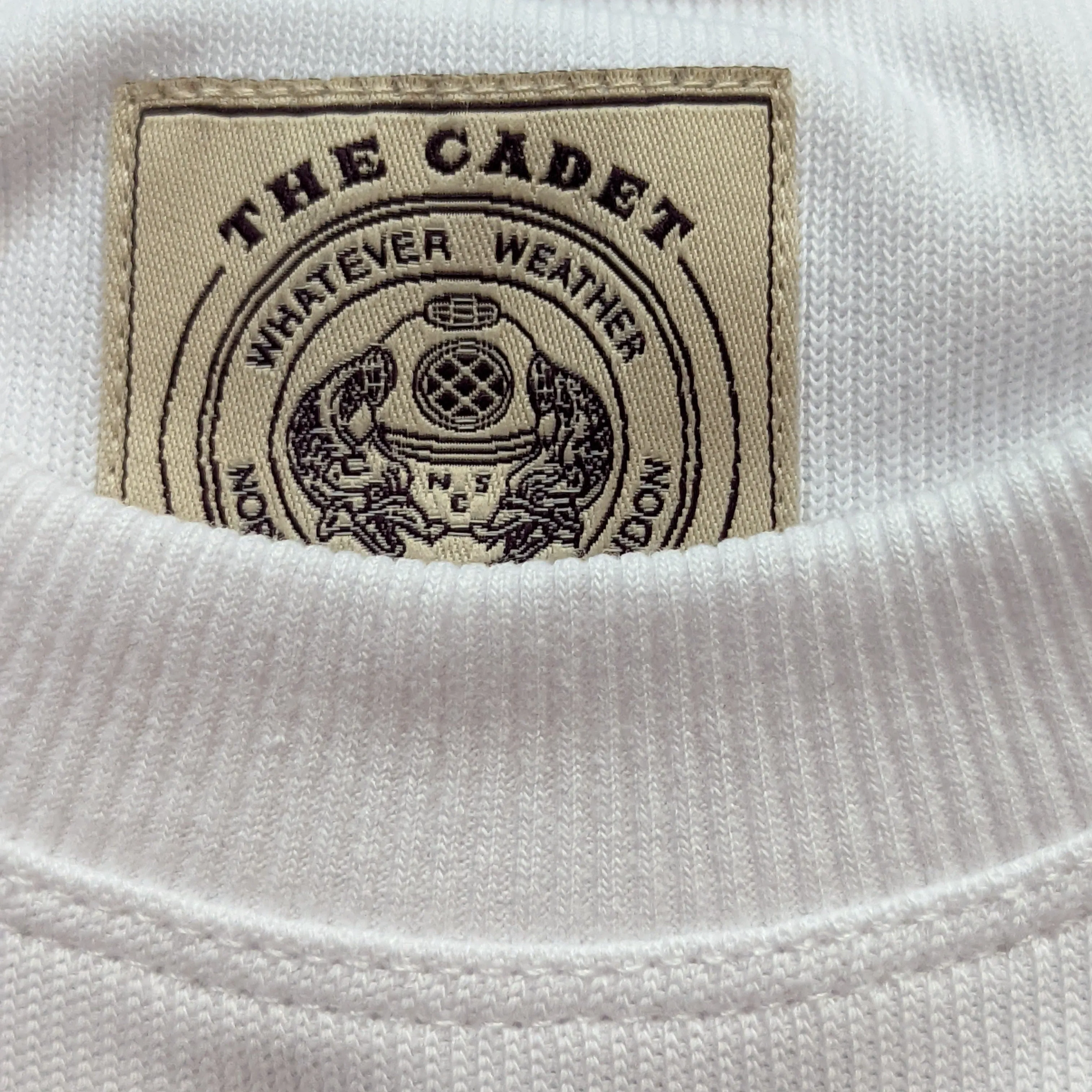 THE NEW CADET HEAVY LONG SLEEVE CREW - WHITE