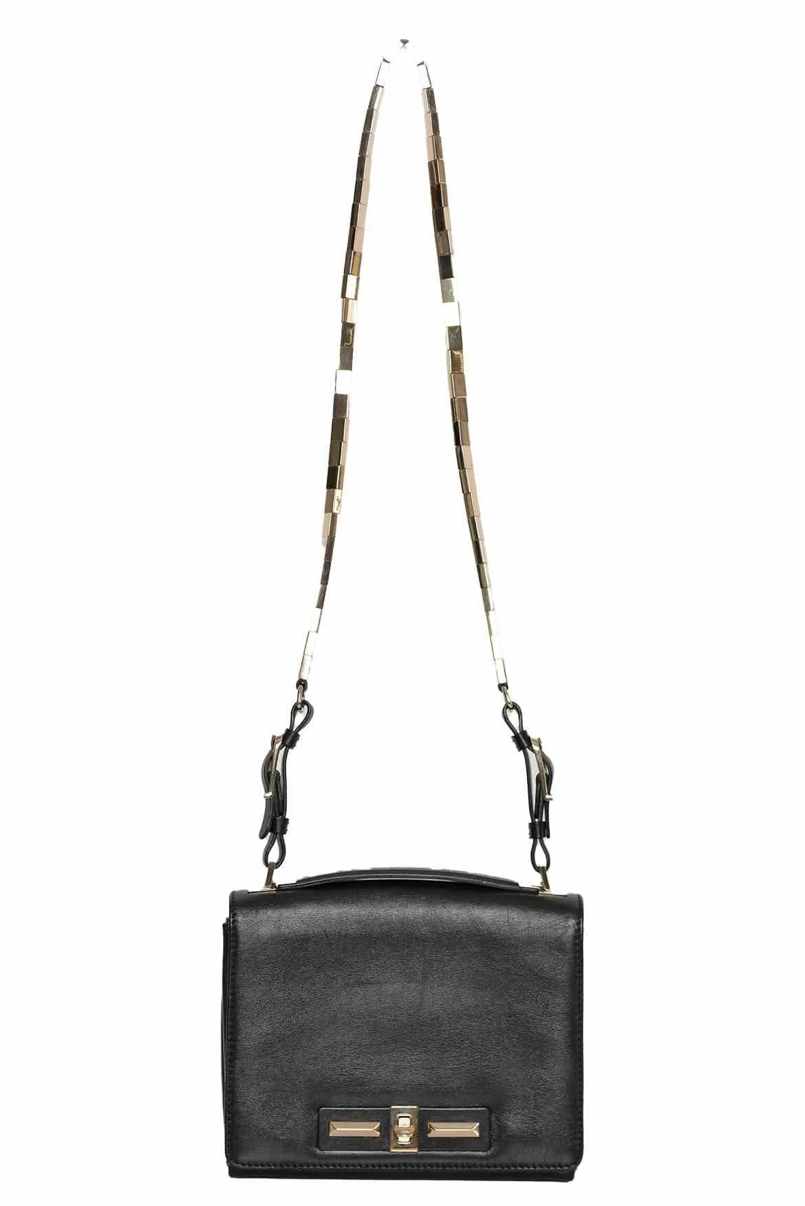 Valentino Turnlock Metal Chain Crossbody