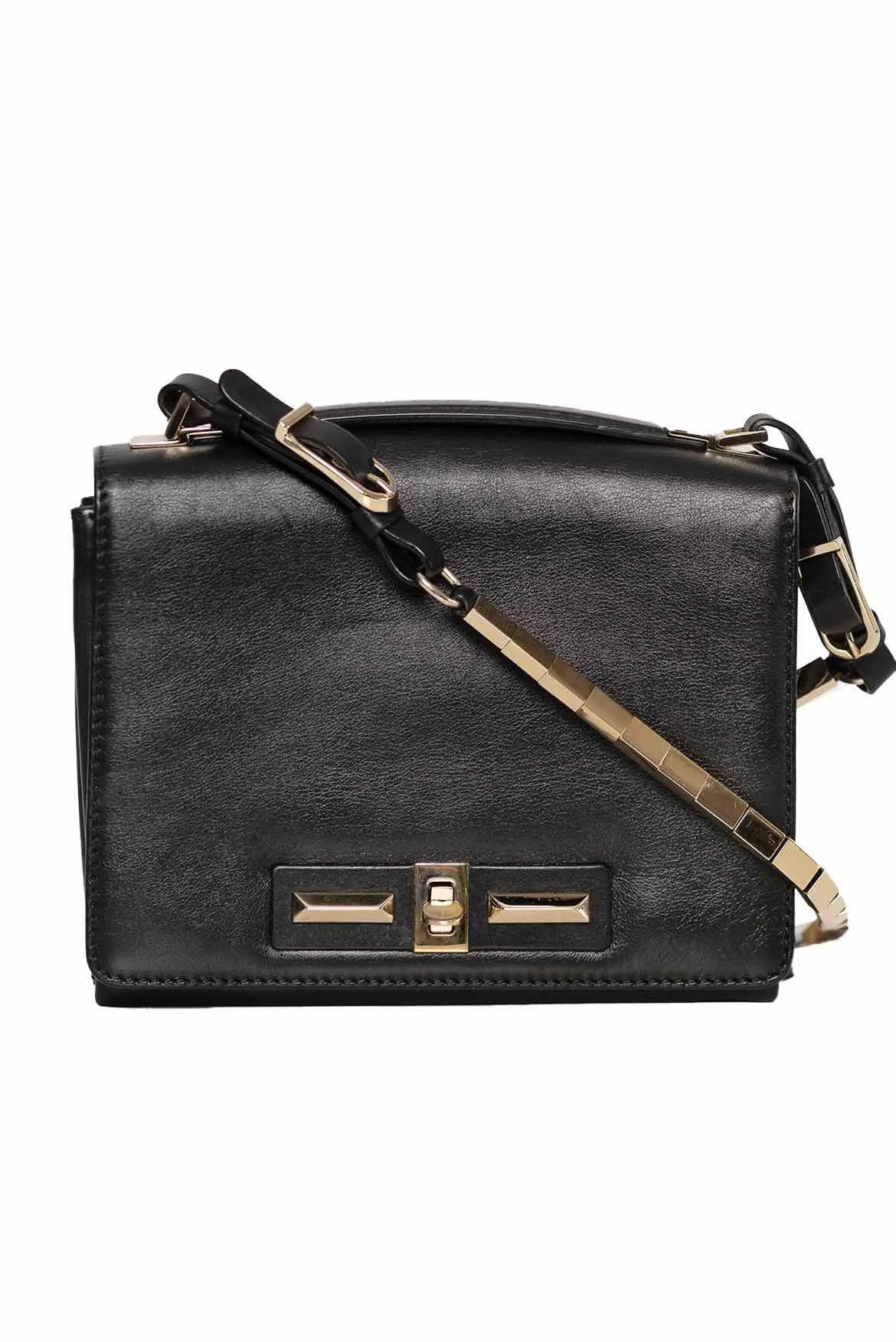 Valentino Turnlock Metal Chain Crossbody