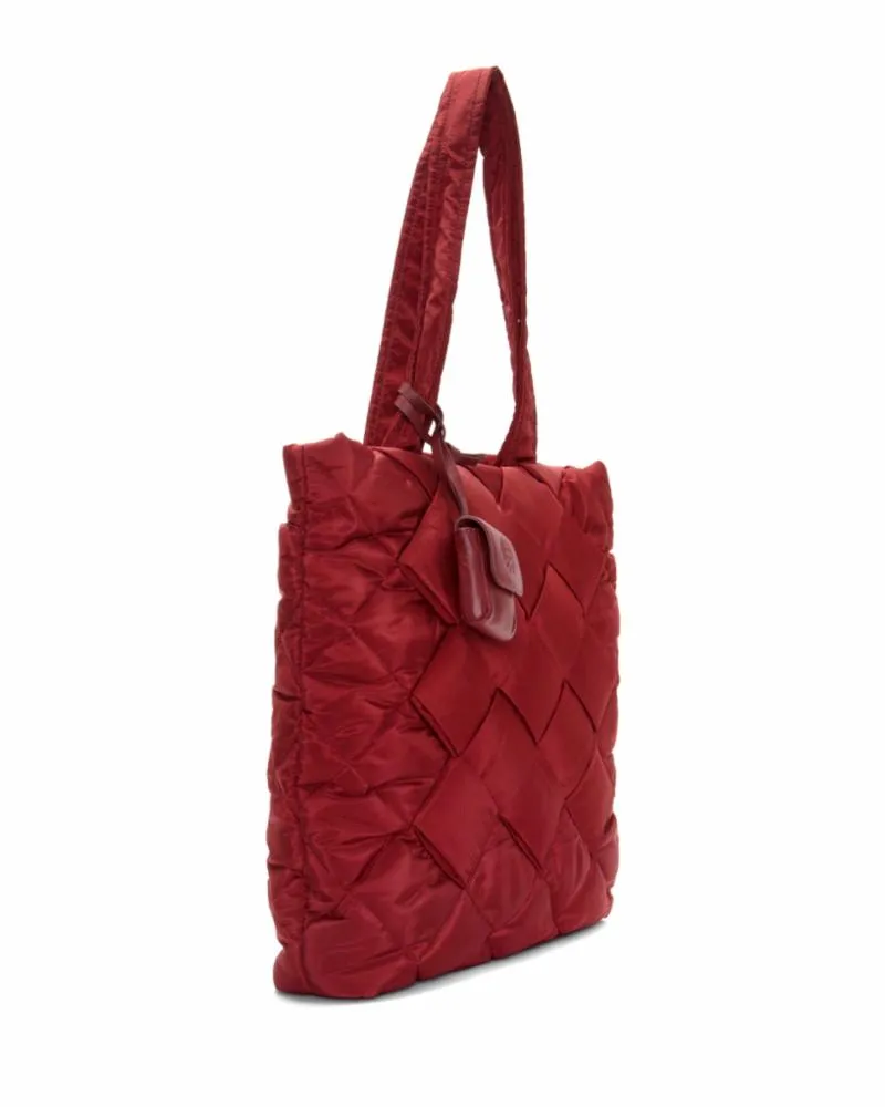 Vince Camuto Handbag AUDRI TOTE DK ROUGE/SMTH NYL/SHINY SHP PU